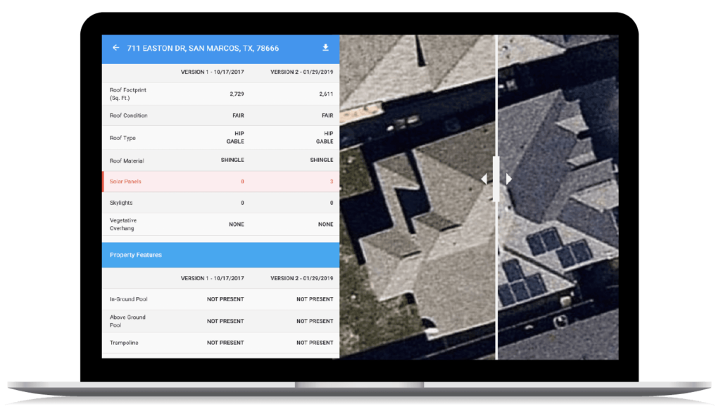 IRIS aerial imagery analysis for insurance carriers