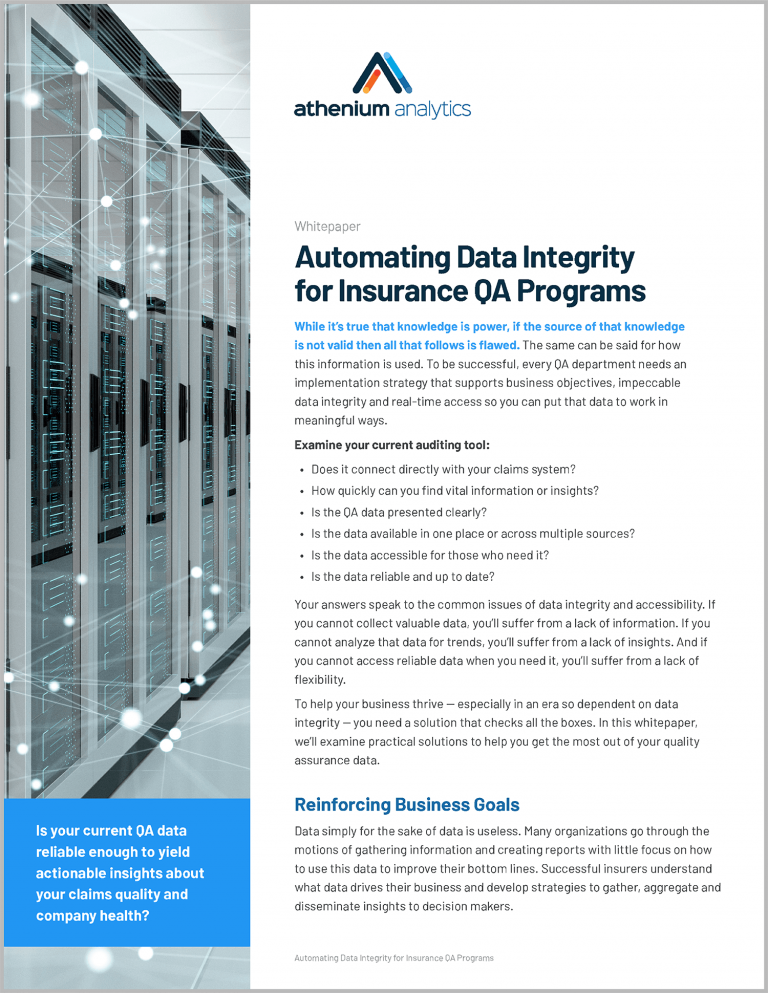 Whitepaper insurance QA data integrity