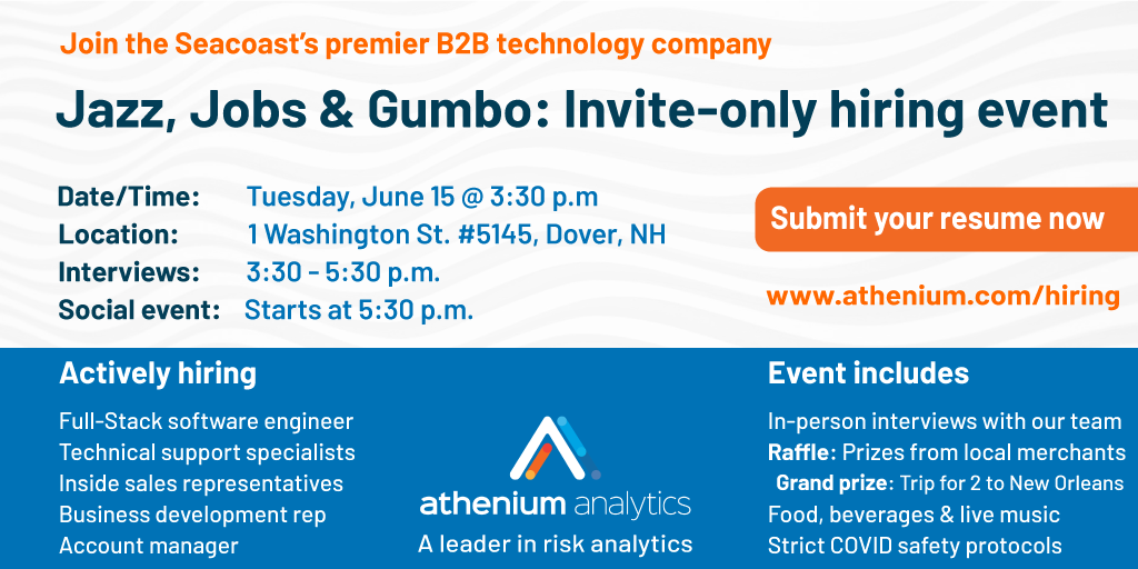 Apply now for the Jazz, Jobs & Gumbo hiring event on June 15th