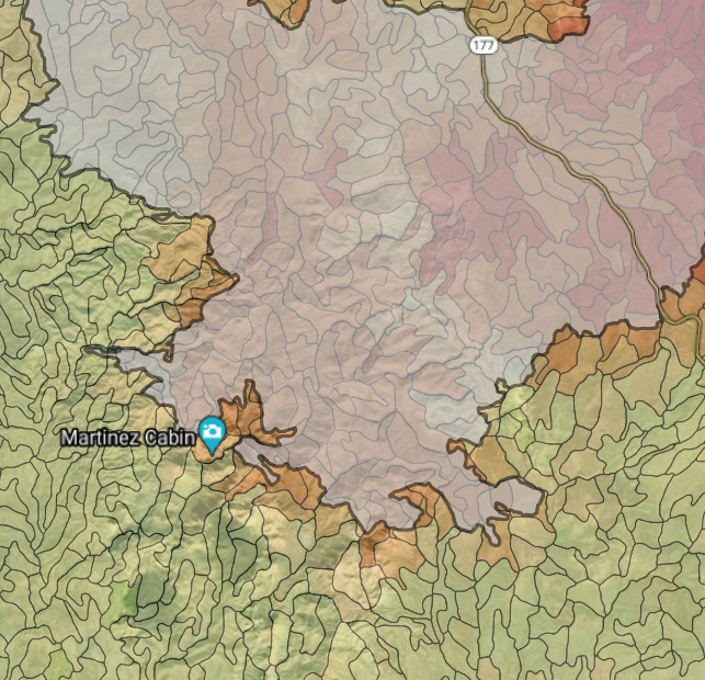 Telegraph wildfire perimeter - Superior, Arizona